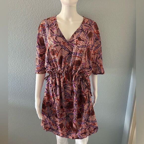 Seafolly Pink /Orange Floral Coverup or Summer Dress, Size Medium, NWOt - Picture 4 of 12